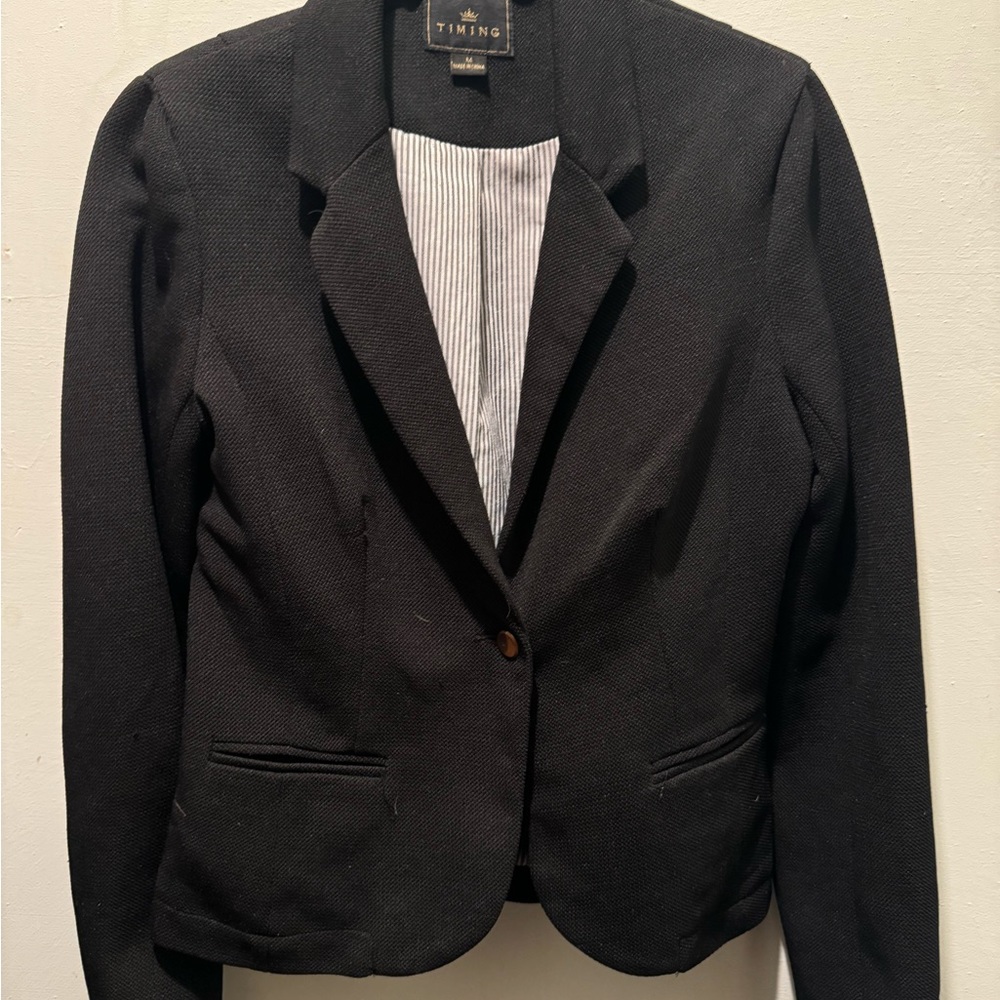 Timing Women's Black Blazer Jacket